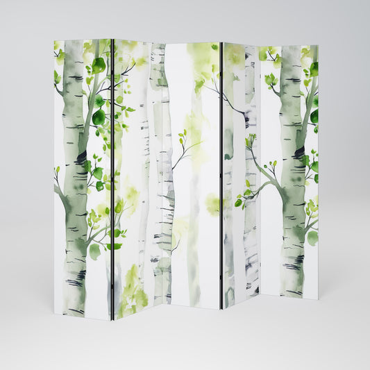 BIRCHY SOLACE Divisorio decorativo per ambienti a 5 pannelli