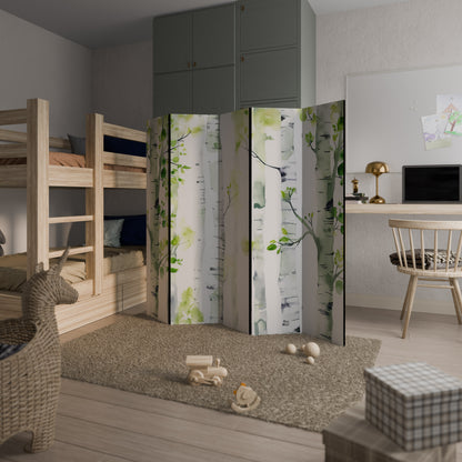 BIRCHY SOLACE Divisorio decorativo per ambienti a 5 pannelli