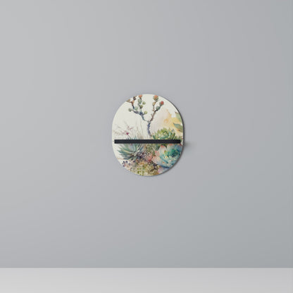 SECRET GARDEN Oval Art Shelf In Black Finish