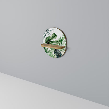 MONSTERA DREAM Mensola ovale per opere d'arte in effetto rovere