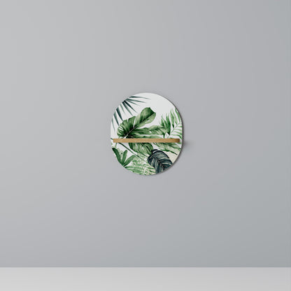 MONSTERA DREAM Mensola ovale per opere d'arte in effetto rovere