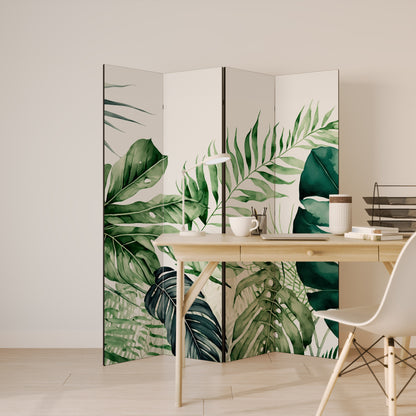 MONSTERA DREAM Divisorio decorativo per ambienti a 4 pannelli