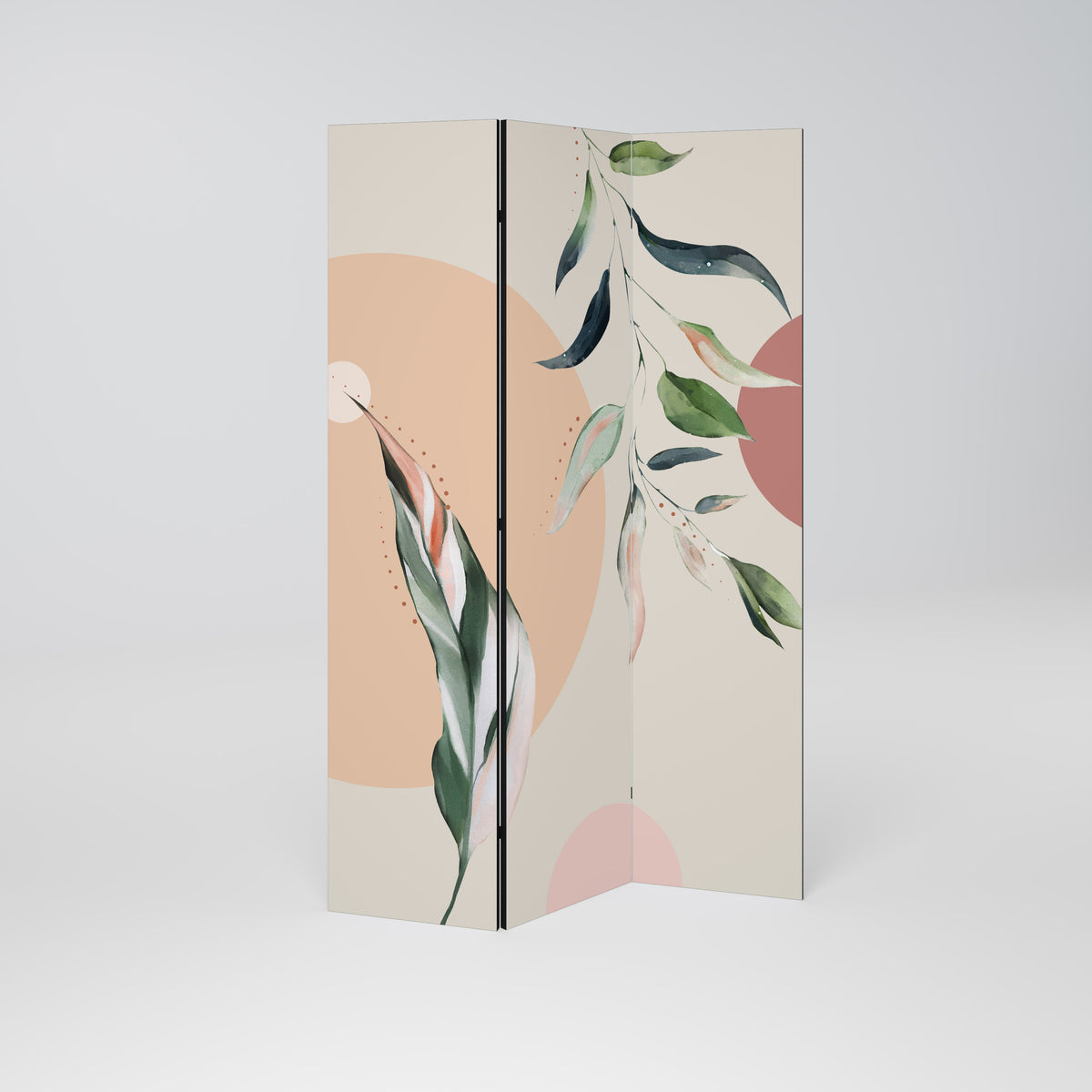LEAFY SYMPHONY Paravento Decorativo a 3 Pannelli