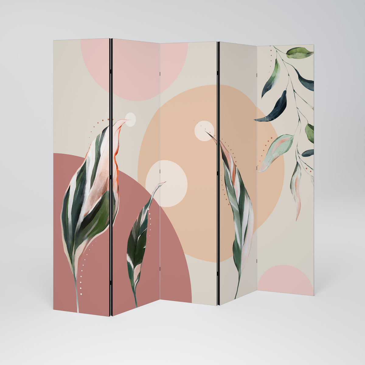 LEAFY SYMPHONY Paravento Decorativo a 5 Pannelli