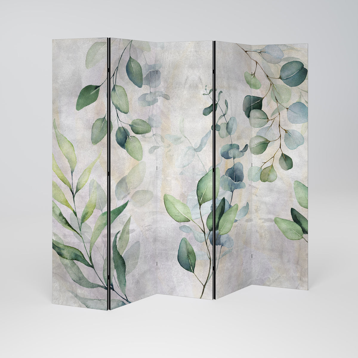 PEACEFUL SPRIGS Decorative 5-Panel Room Divider