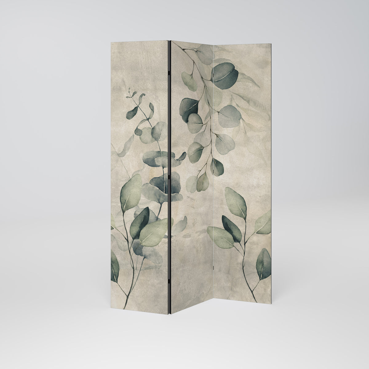 EARTHY TONED ELEGANCE Paravento Decorativo a 3 Pannelli