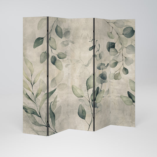 ELEGANZA nei toni della terra Divisorio decorativo a 5 pannelli