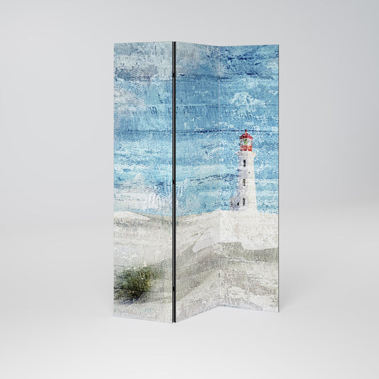 LIGHTHOUSE IN TRANQUILITY - Divisorio decorativo per ambienti a 3 pannelli