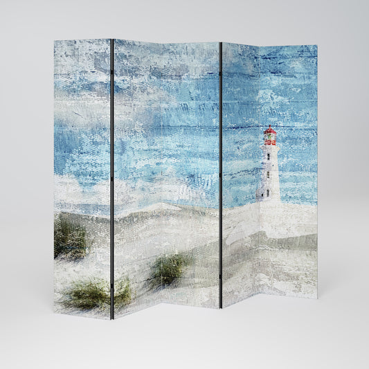 LIGHTHOUSE IN TRANQUILITY - Divisorio decorativo per ambienti a 5 pannelli