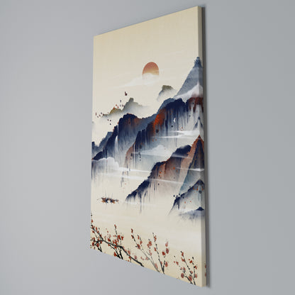 JAPANESE LANDSCAPE Stampa su Tela Verticale
