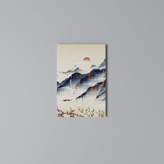 JAPANESE LANDSCAPE Stampa su Tela Verticale
