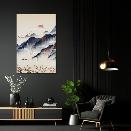 JAPANESE LANDSCAPE Vertical Canvas Print