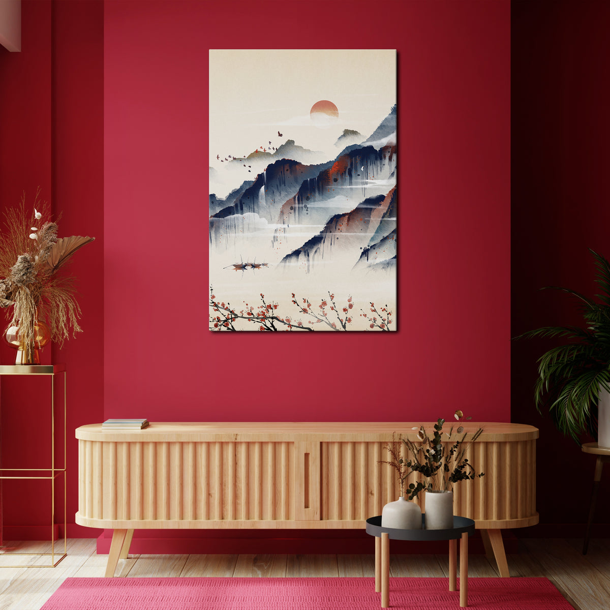 JAPANESE LANDSCAPE Vertical Canvas Print