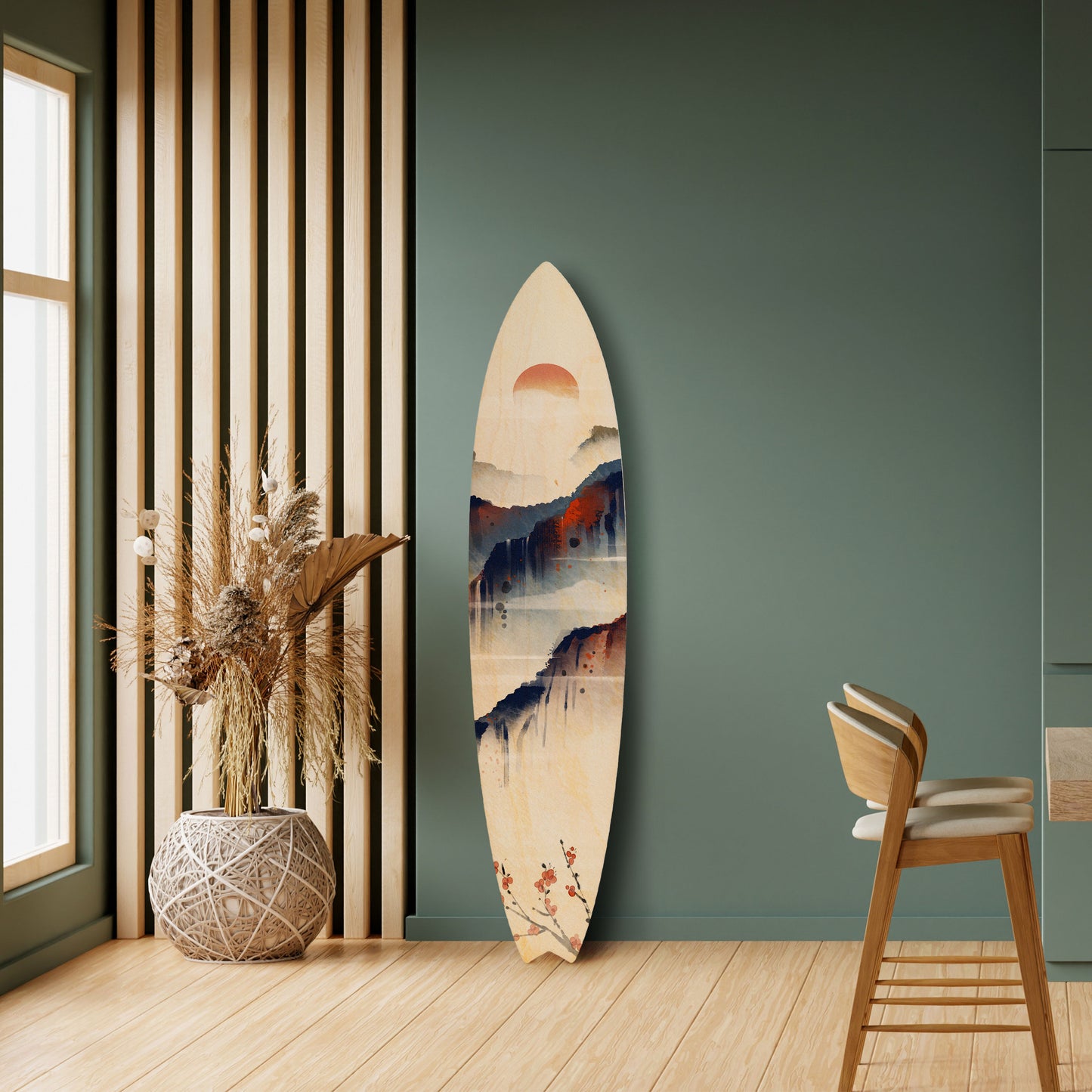 JAPANESE LANDSCAPE Decorative Plywood Surfboard