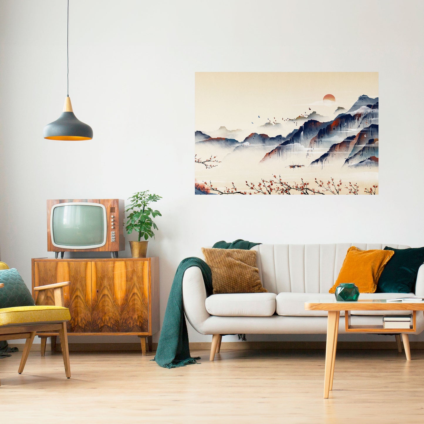 Poster orizzontale staccabile e attaccabile PAESAGGIO GIAPPONESE