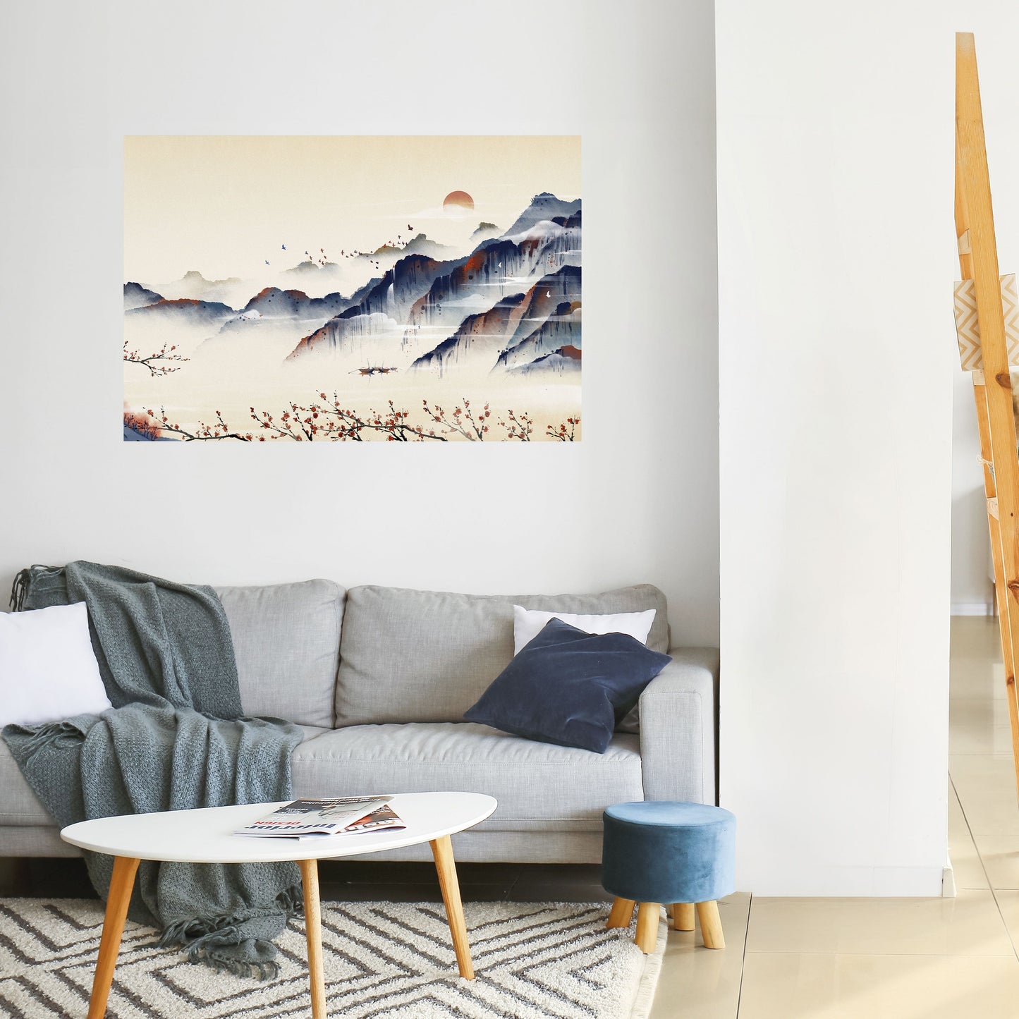 Poster orizzontale staccabile e attaccabile PAESAGGIO GIAPPONESE