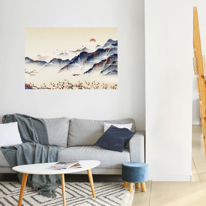 Poster orizzontale staccabile e attaccabile PAESAGGIO GIAPPONESE