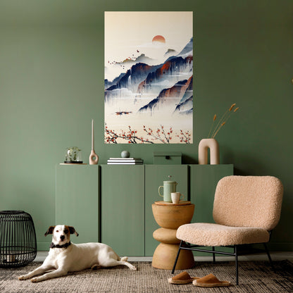 Poster verticale staccabile e attaccabile PAESAGGIO GIAPPONESE