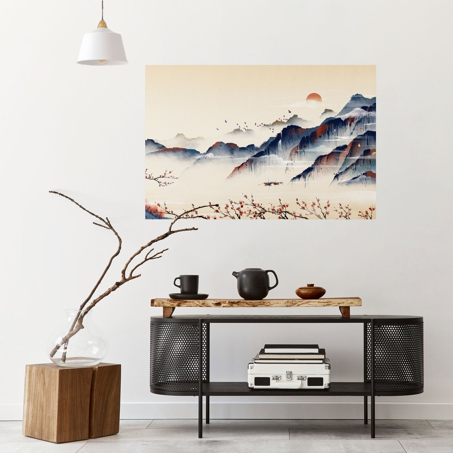 Poster orizzontale staccabile e attaccabile PAESAGGIO GIAPPONESE