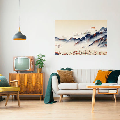 Poster orizzontale staccabile e attaccabile PAESAGGIO GIAPPONESE