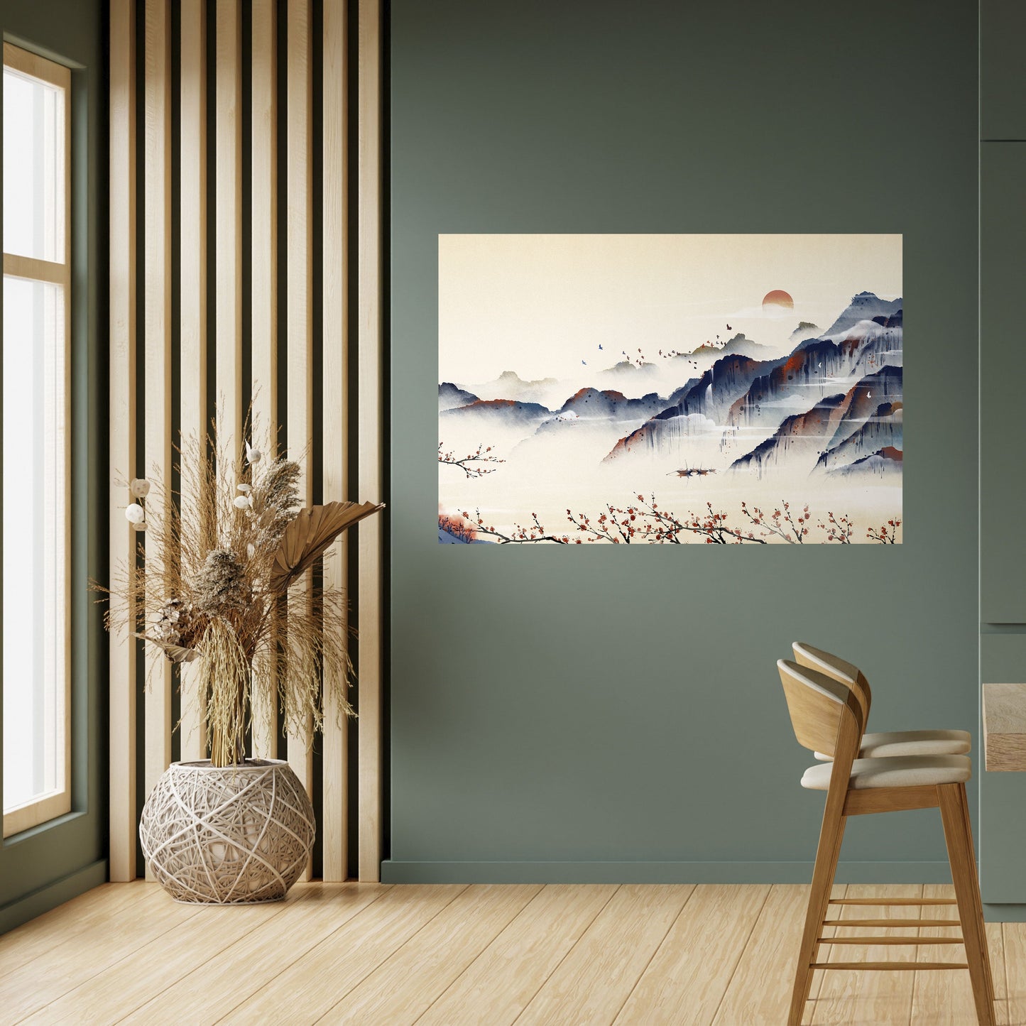 Poster orizzontale staccabile e attaccabile PAESAGGIO GIAPPONESE