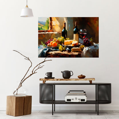 Poster orizzontale staccabile e attaccabile VINTAGE VINEYARD LUXURY