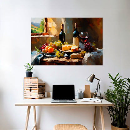 Poster orizzontale staccabile e attaccabile VINTAGE VINEYARD LUXURY