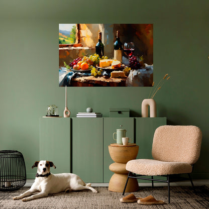 Poster orizzontale staccabile e attaccabile VINTAGE VINEYARD LUXURY