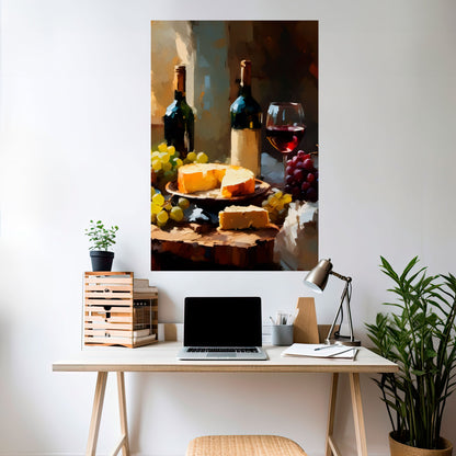 Poster verticale staccabile e attaccabile VINTAGE VINEYARD LUXURY