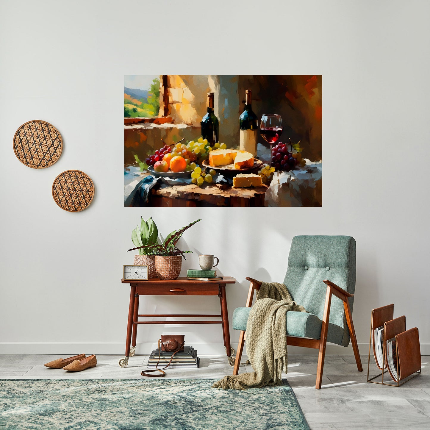 Poster orizzontale staccabile e attaccabile VINTAGE VINEYARD LUXURY