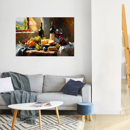 Poster orizzontale staccabile e attaccabile VINTAGE VINEYARD LUXURY