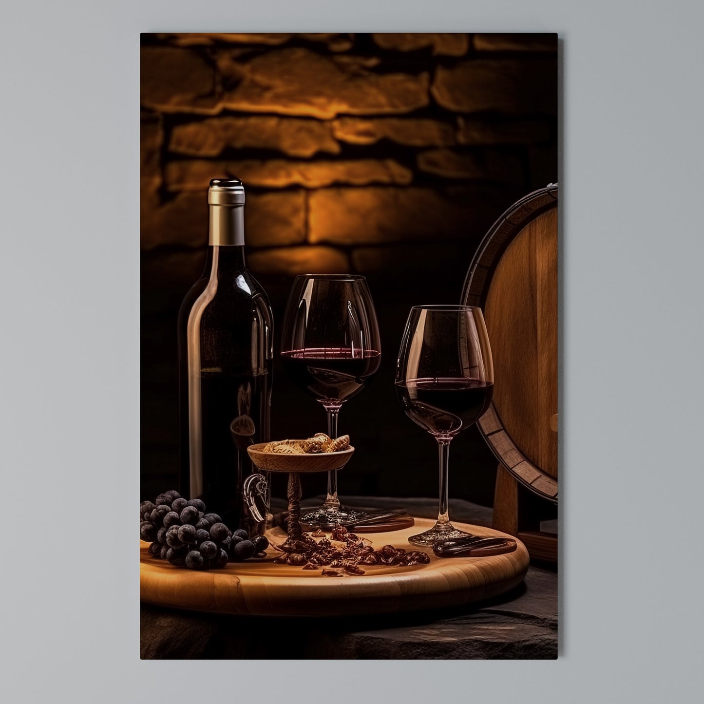 VINTAGE VIGNETTE Stampa su Tela Verticale