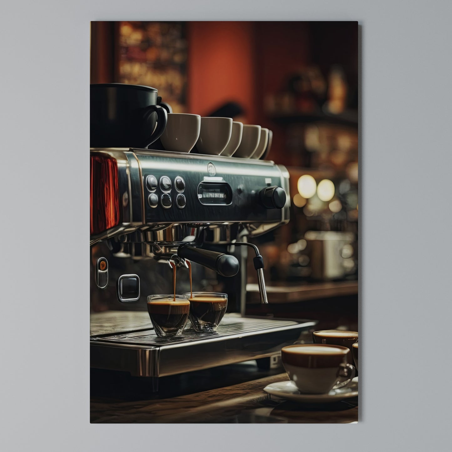 BARISTA’S DREAM MACHINE Stampa su Tela Verticale