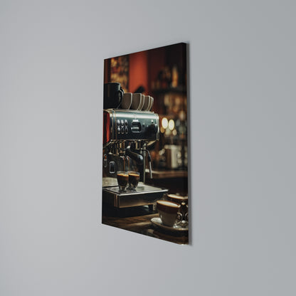 BARISTA’S DREAM MACHINE Stampa su Tela Verticale