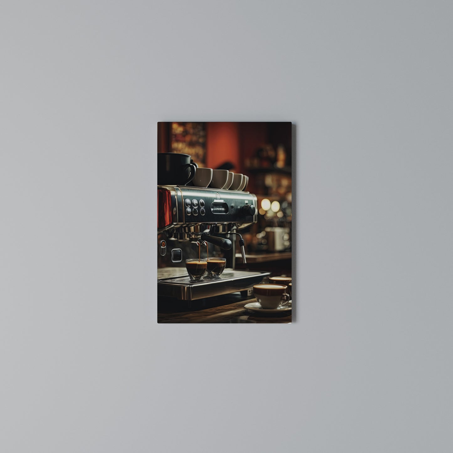 BARISTA’S DREAM MACHINE Stampa su Tela Verticale