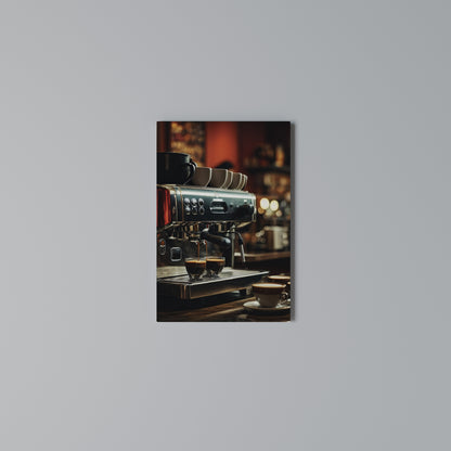 BARISTA’S DREAM MACHINE Stampa su Tela Verticale