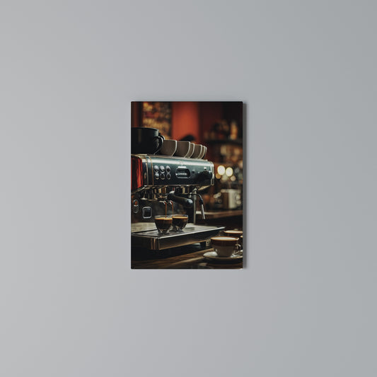 BARISTA’S DREAM MACHINE Stampa su Tela Verticale