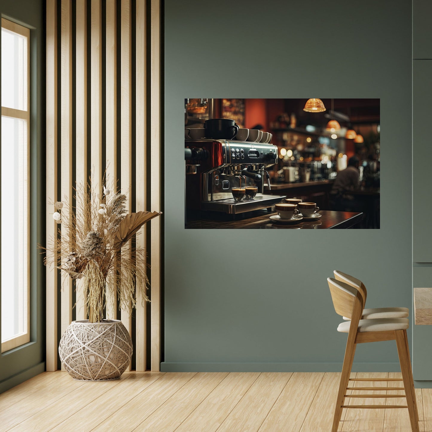 BARISTA'S DREAM MACHINE Poster orizzontale staccabile e attaccabile