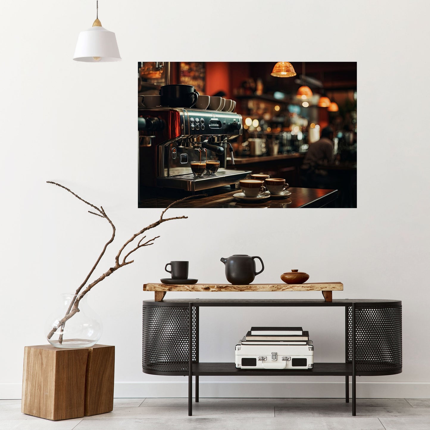 BARISTA'S DREAM MACHINE Poster orizzontale staccabile e attaccabile