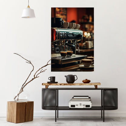 MACCHINA DA SOGNO DEL BARISTA - Poster verticale staccabile e attaccabile