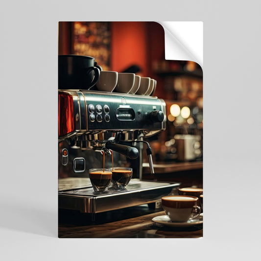 MACCHINA DA SOGNO DEL BARISTA - Poster verticale staccabile e attaccabile