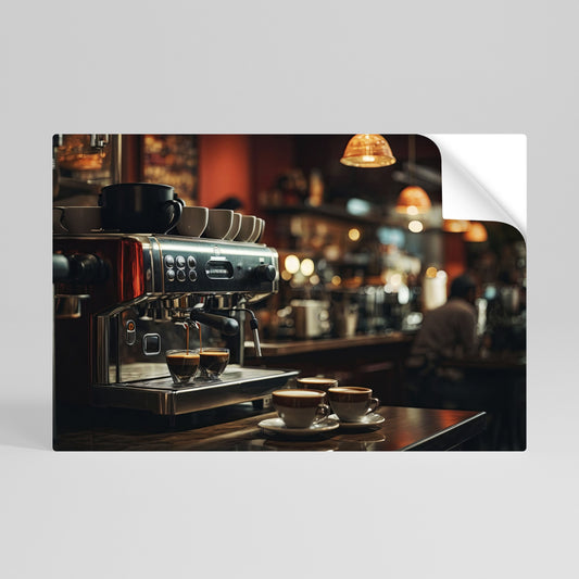 BARISTA'S DREAM MACHINE Poster orizzontale staccabile e attaccabile