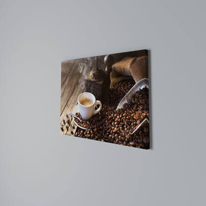 STEAMING BREWED DELIGHT Stampa su tela orizzontale