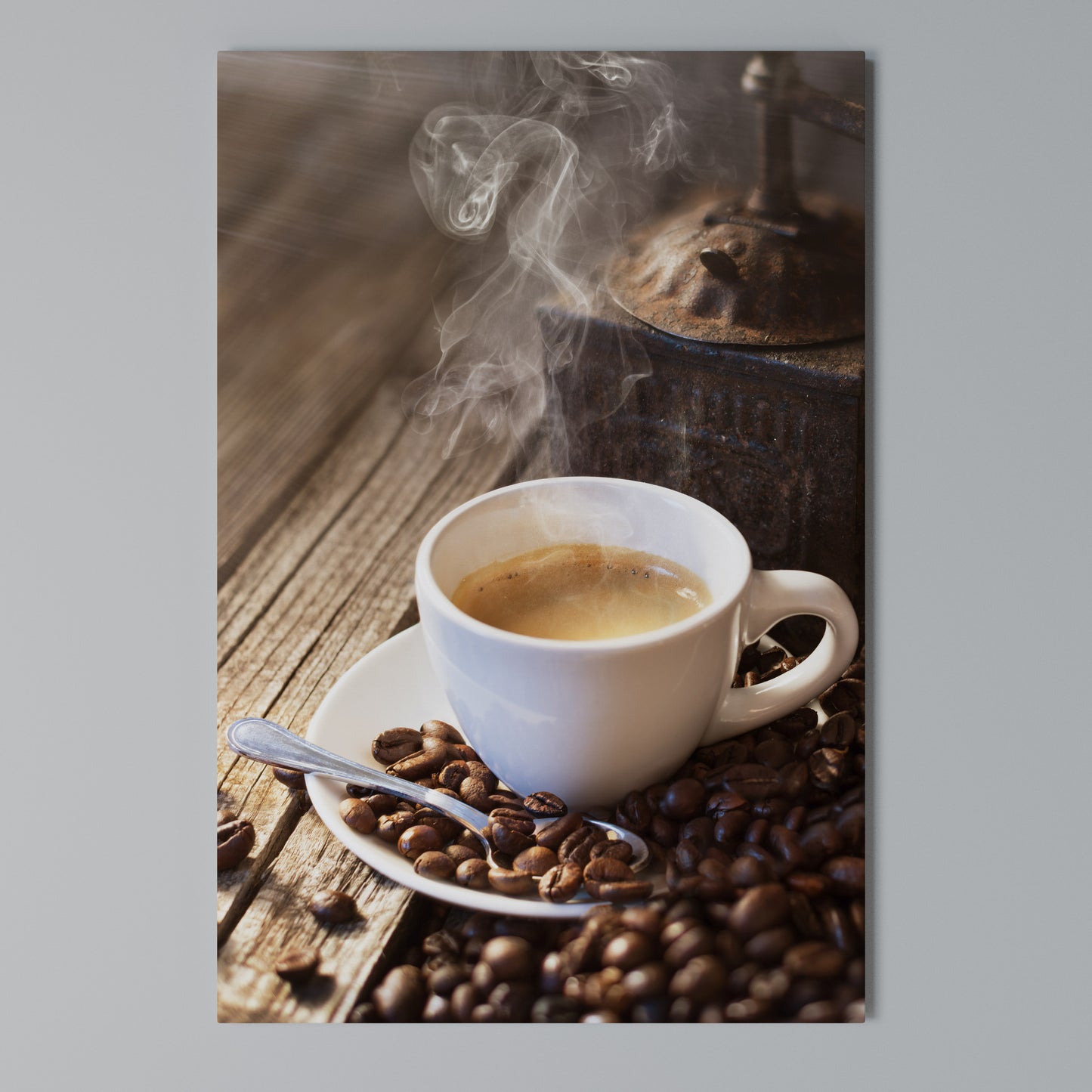 STEAMING BREWED DELIGHT Stampa su Tela Verticale