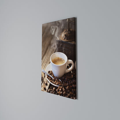 STEAMING BREWED DELIGHT Stampa su Tela Verticale