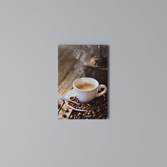 STEAMING BREWED DELIGHT Stampa su Tela Verticale