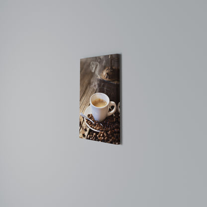STEAMING BREWED DELIGHT Stampa su Tela Verticale