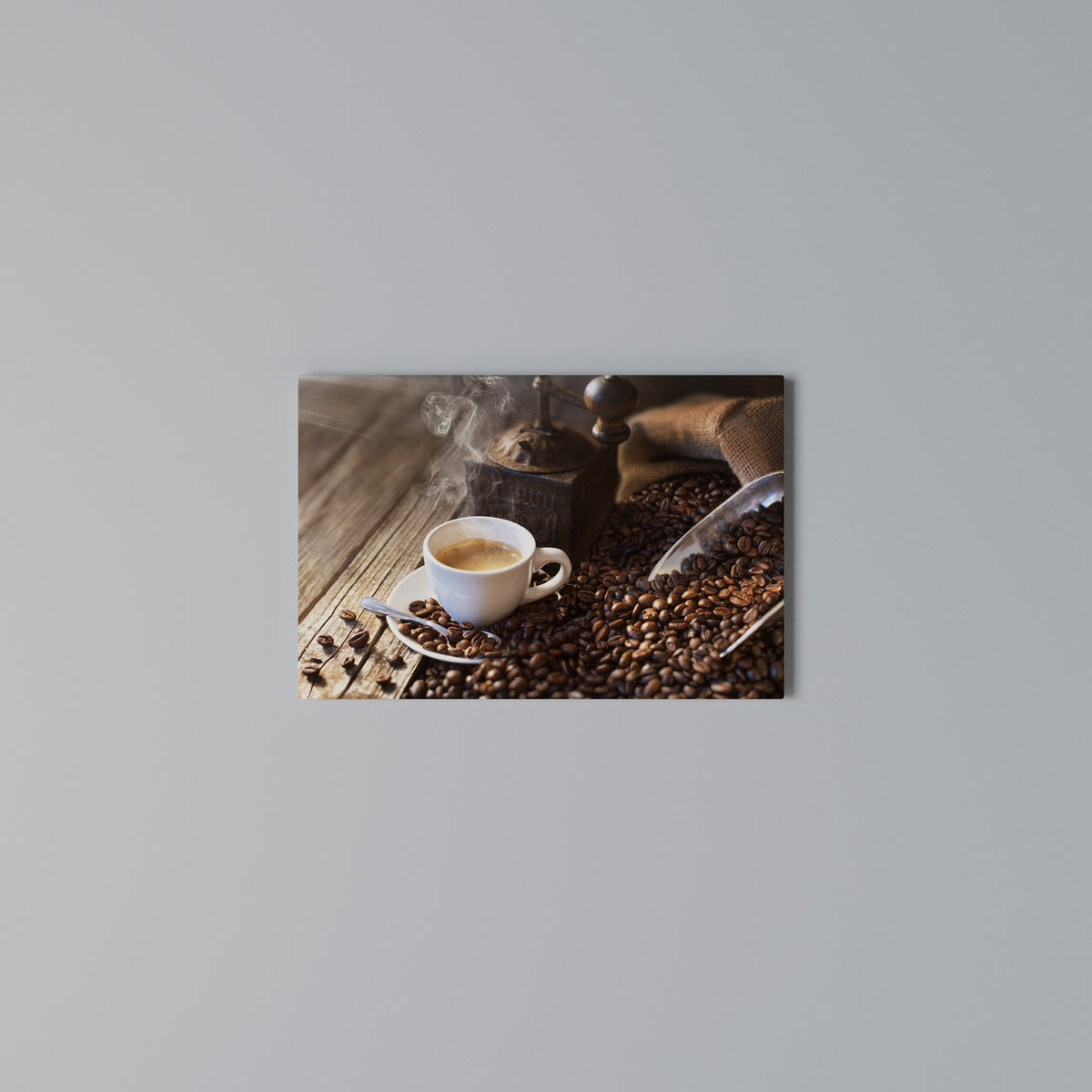 STEAMING BREWED DELIGHT Stampa su tela orizzontale