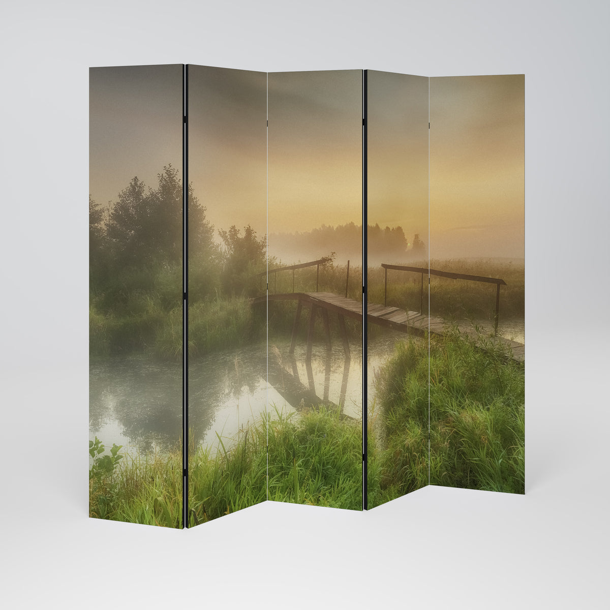 DREAMY HAZE Decorative 5-Panel Room Divider