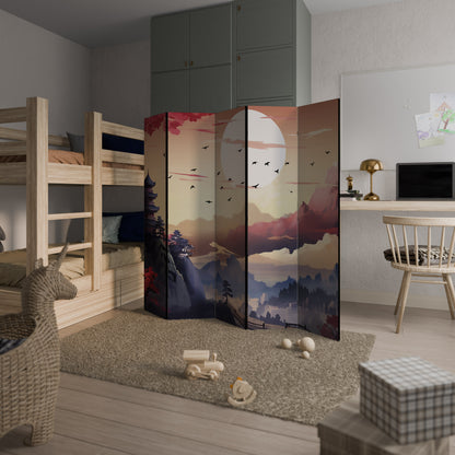Divisorio decorativo per ambienti a 5 pannelli JAPANESE AURA